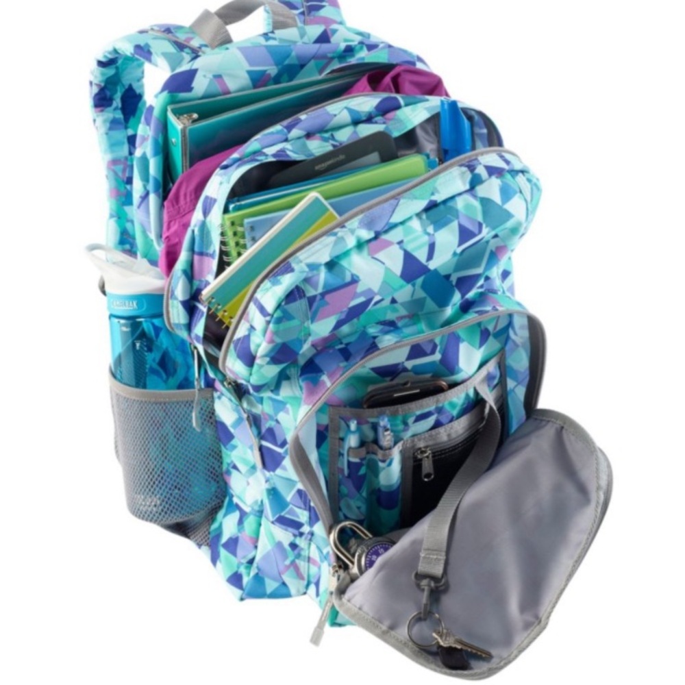 L.L.Bean Deluxe Book Pack 37L,Fresh Mint Prism EUC - Picture 2 of 9